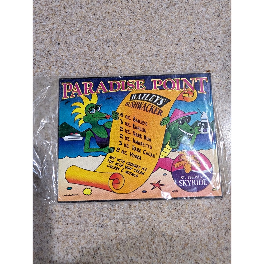 Paradise Point Baileys Bushwacker St. Thomas Skyride Fridge Magnet 3.5x2.5
